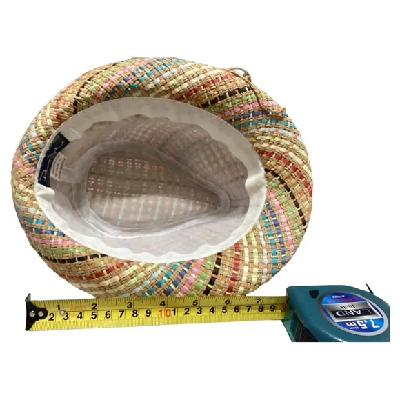 Panama Jack Paper Braid Hat Colorful Unisex Fedora Hat One Size - Picture 9 of 16